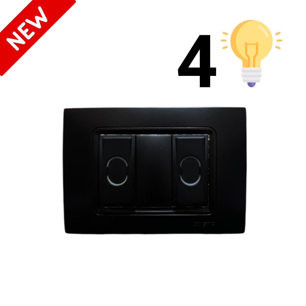 AION 4 Channel Light Switch - Black